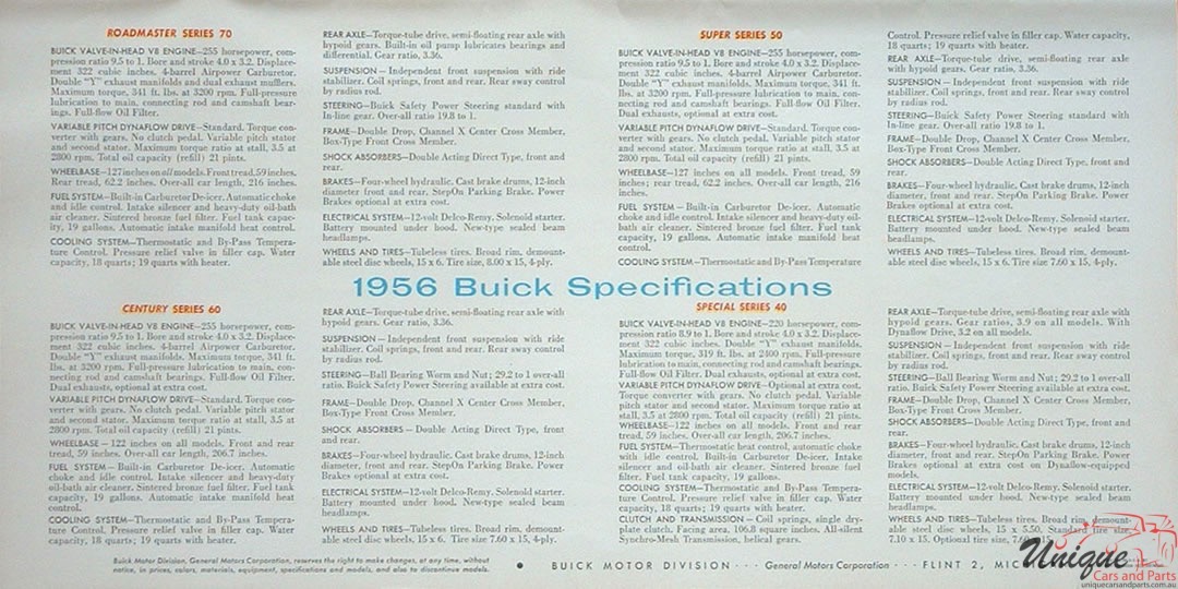 1956 Buick Brochure Page 25